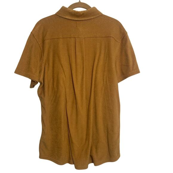 Dandy del Mar The Tropez Shirt Burnt Sienna Button Up Top Sz L - Picture 2 of 6